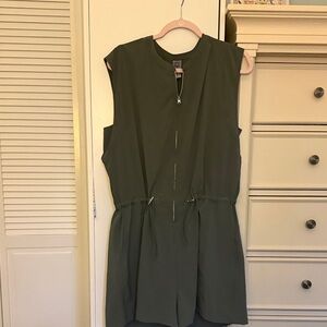 Sleeveless Olive Green Romper